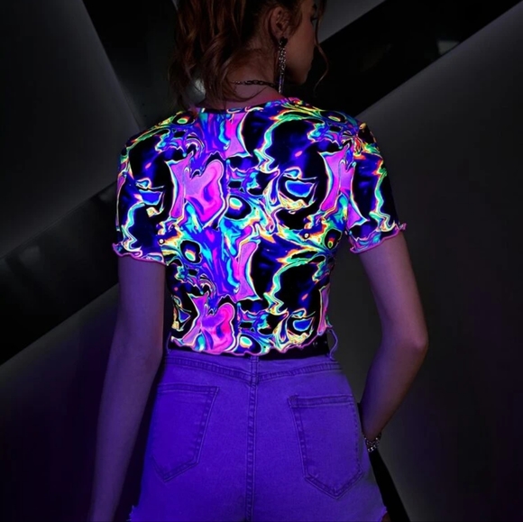 Reflective Marble Print Lettuce - Picture 5 of 6